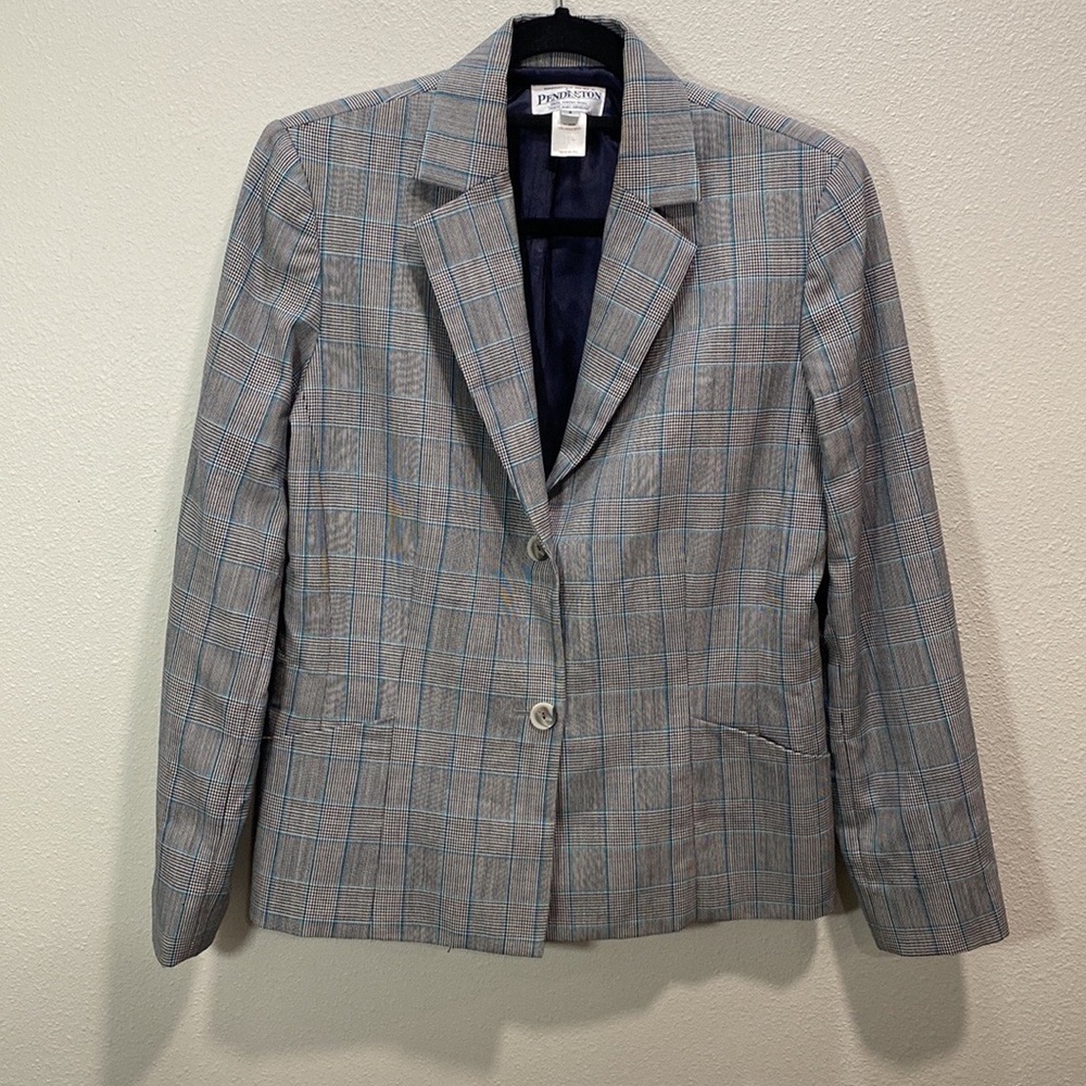 Pendleton woolen mills plaid jacket‎ blazer wool